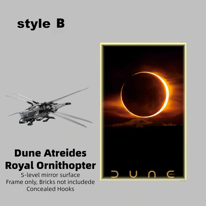 Wall Display Frame For LEGO® ICONS™ DUNE ATREIDES ROYAL ORNITHOPTER 10327(Model Not Included)