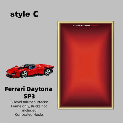Wall Display Frame For LEGO® Technic™ Supercar Ferrari SP3 42143. （Car not included）