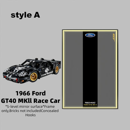 Wall Display Frame for LEGO® Technic™ 1966 Ford GT40 MKII Race Car Mid-Size Car 42223(Model Not Included)