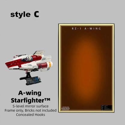 Wall Display frame for LEGO® STAR WARS™ 75275 A-wing Starfighter™(Model Not Included)