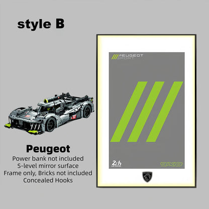 Wall Display Frame for LEGO® Technic™  42156 Peugeot 9X8 (Model Not Included)