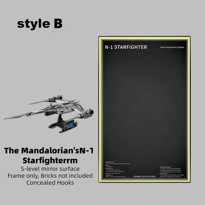 Wall Display Frame For LEGO® STAR WARS™ 75442 The Mandalorian's N1 Starfighter™ (Model Not Included)