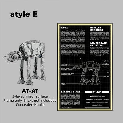 Wall Display Frame For LEGO® STAR WARS™ AT-AT™ 75288 (Model not included)