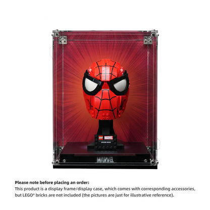【PREMIUM】DISPLAY CASE FOR LEGO® MARVEL HELMET ULTRA-HIGH TRANSLUCENT ACRYLIC
