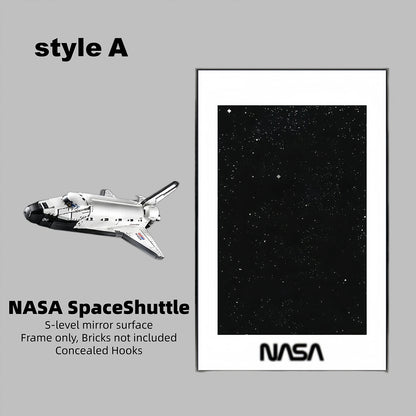 Wall Display Frame for LEGO® ICONS NASA Space Shuttle 10283(Model Not Included)