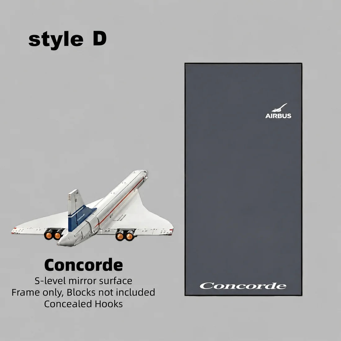 Wall Display Frames for LEGO® ICONS Concorde 10318(Model Not Included)