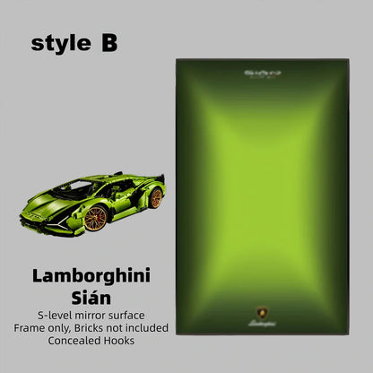 Wall Display Frame  for LEGO® TECHNIC™ Lamborghini Sián FKP 37 42115(Model Not Included)