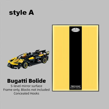 Wall Display Frame For LEGO® TECHNIC™ Bugtti Bolide Mid-Size CAR 42151(Model Not Included)