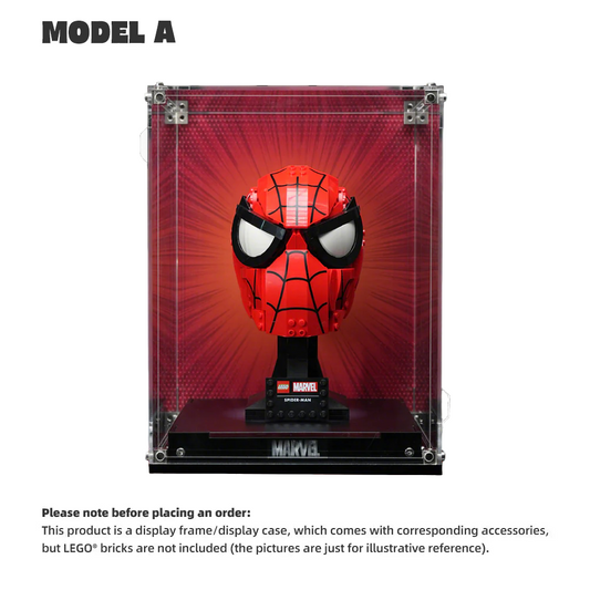 【PREMIUM】DISPLAY CASE FOR LEGO® MARVEL HELMET ULTRA-HIGH TRANSLUCENT ACRYLIC