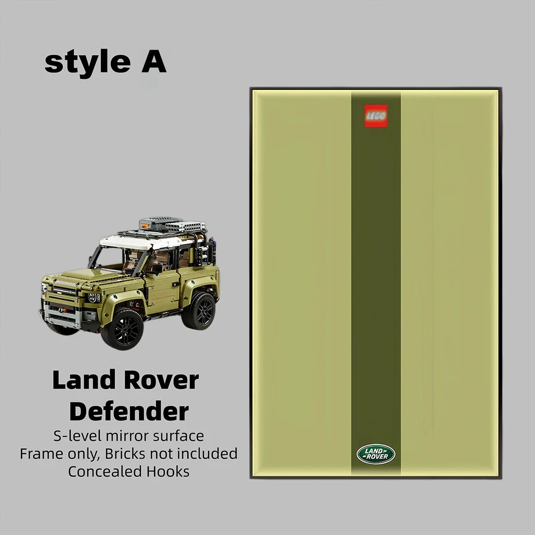 WALL DISPLAY FRAME for LEGO® TECHNIC™  Land Rover Defender 42110 .(Model Not Included)