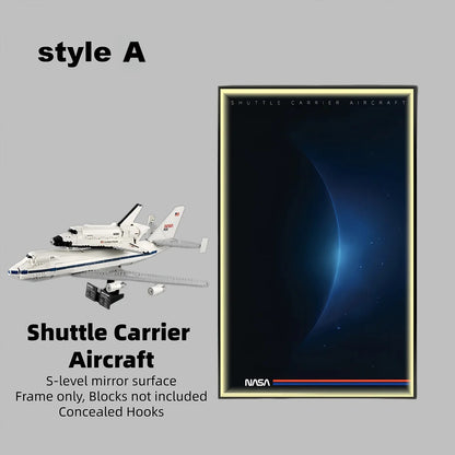 Wall Display Frame for LEGO® ICONS  Shuttle Carrier Aircraft 10360 (Model Not Included)