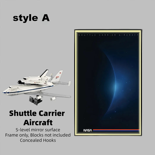 Wall Display Frame for LEGO® ICONS  Shuttle Carrier Aircraft 10360 (Model Not Included)