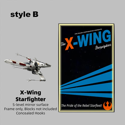 Wall Display Frame for LEGO® 75355 Star Wars™ X-Wing Starfighter™(Model Not Included)