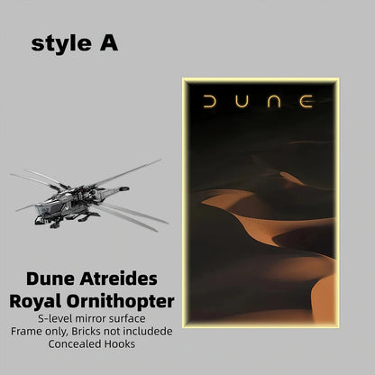 Wall Display Frame For LEGO® ICONS™ DUNE ATREIDES ROYAL ORNITHOPTER 10327(Model Not Included)