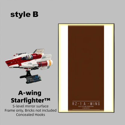 Wall Display frame for LEGO® STAR WARS™ 75275 A-wing Starfighter™(Model Not Included)