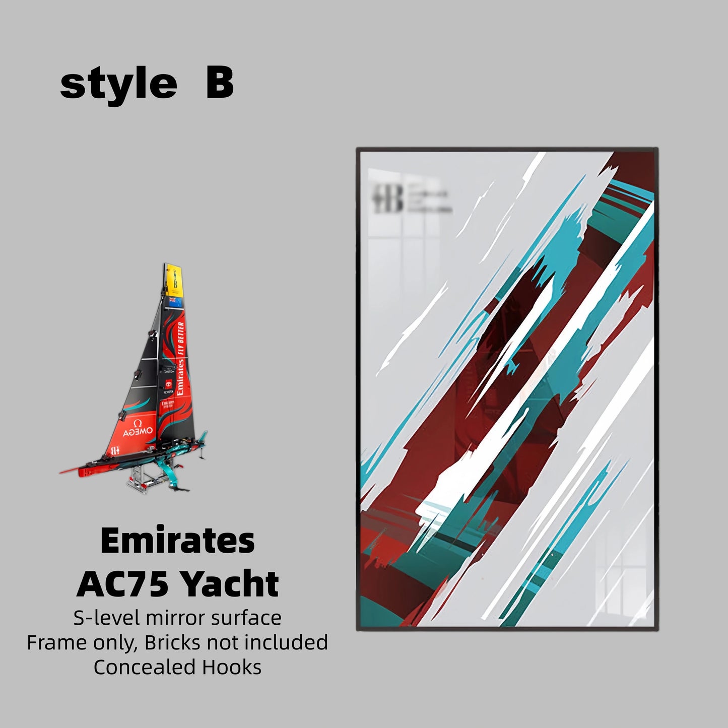 DISPLAY FRAME FOR LEGO® TECHNIC™ EMIRATES AC75 YACHT 42174(Model Not Included)