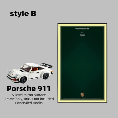 Wall Display Frame for LEGO® ICONS Porsche 911 10295(Model Not Included)