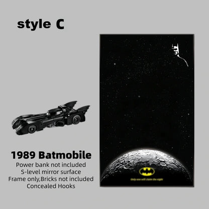 Wall Display Frame For LEGO® DC™ 1989 BATMOBILE 76139(Model Not Included)