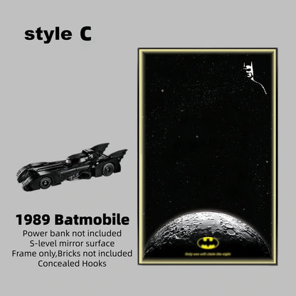 Wall Display Frame For LEGO® DC™ 1989 BATMOBILE 76139(Model Not Included)