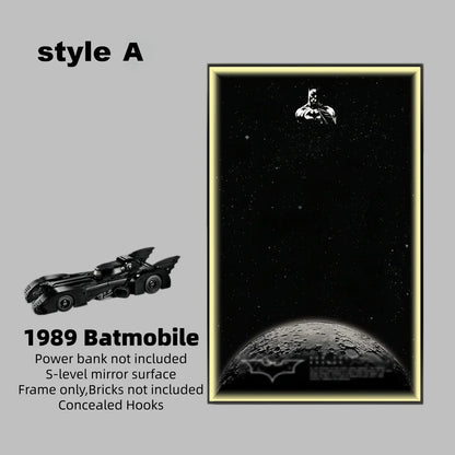 Wall Display Frame For LEGO® DC™ 1989 BATMOBILE 76139(Model Not Included)