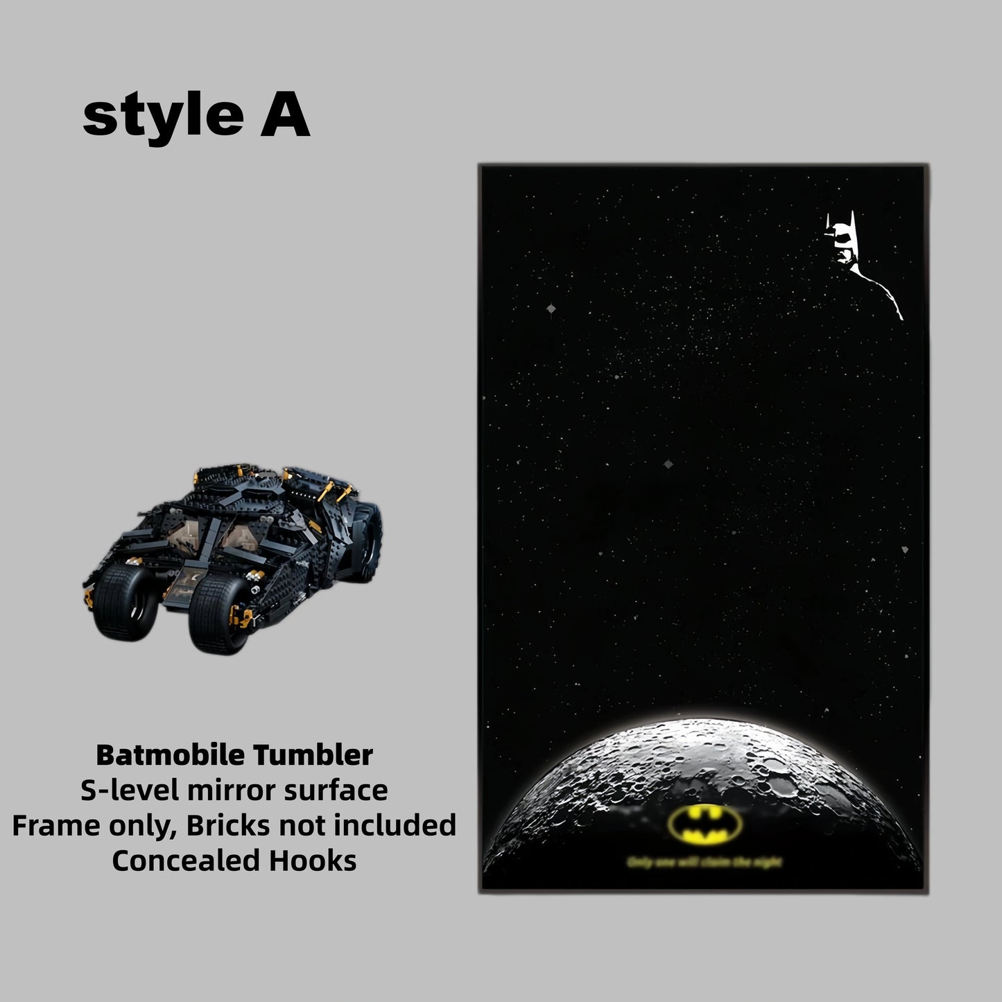 Wall Display Frame For LEGO® DC Batmobile Tumbler 76240(Model not included)