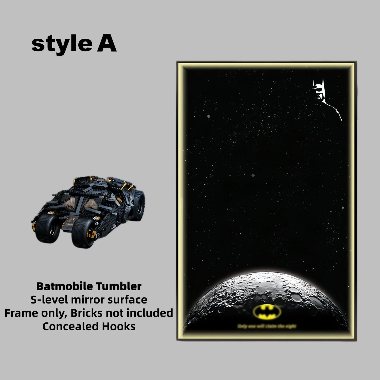 Wall Display Frame For LEGO® DC Batmobile Tumbler 76240(Model not included)