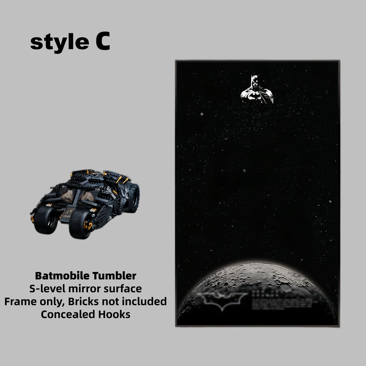 Wall Display Frame For LEGO® DC Batmobile Tumbler 76240(Model not included)