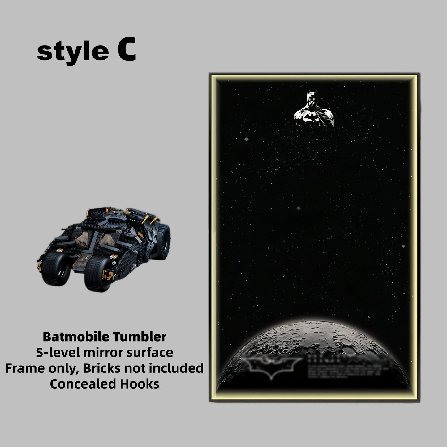 Wall Display Frame For LEGO® DC Batmobile Tumbler 76240(Model not included)