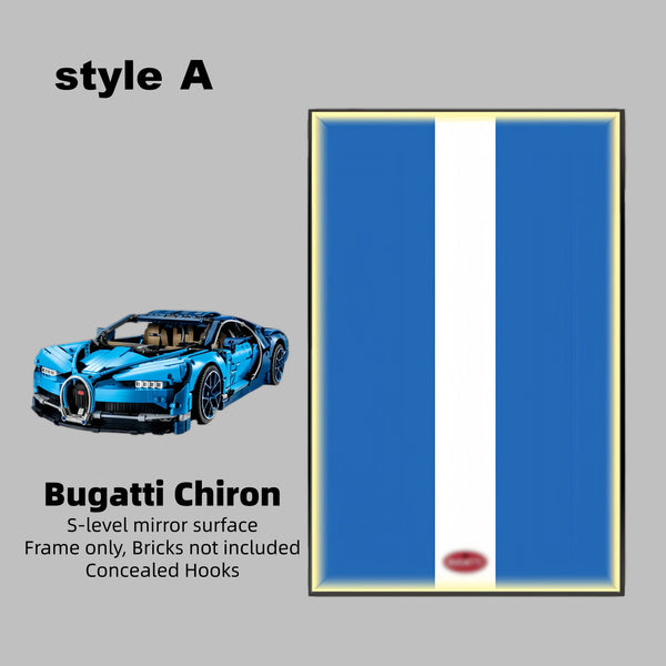 Wall Display Frame  For LEGO® TECHNIC™ BUGATTI CHIRON 42083(Model Not Included)