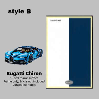 Wall Display Frame  For LEGO® TECHNIC™ BUGATTI CHIRON 42083(Model Not Included)