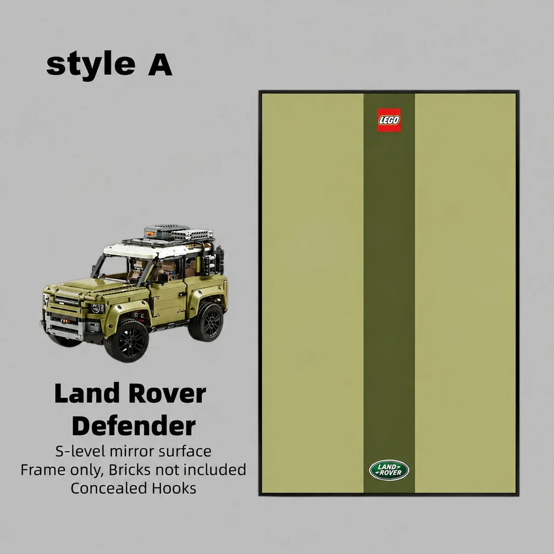 WALL DISPLAY FRAME for LEGO® TECHNIC™  Land Rover Defender 42110 .(Model Not Included)