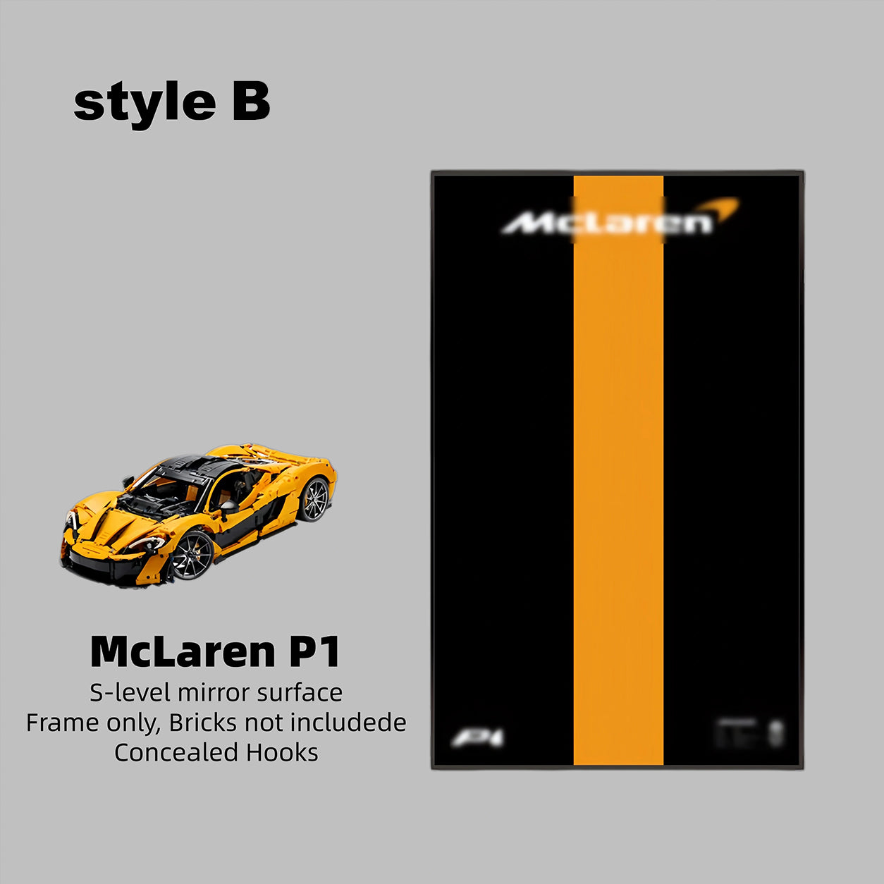 CAR DISPLAY FRAME FOR LEGO® TECHNIC™ MCLAREN P1 42172(Model Not Included)