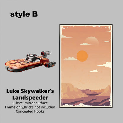 Wall Display Frame for LEGO® Star Wars 75341 Luke Skywalker’s Landspeeder™(Model Not Included)