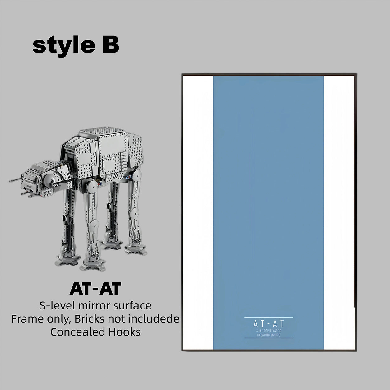 Wall Display Frame For LEGO® STAR WARS™ AT-AT™ 75288 (Model not included)