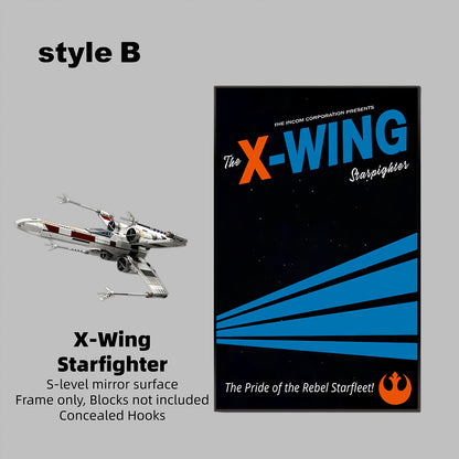 Wall Display Frame for LEGO® 75355 Star Wars™ X-Wing Starfighter™(Model Not Included)