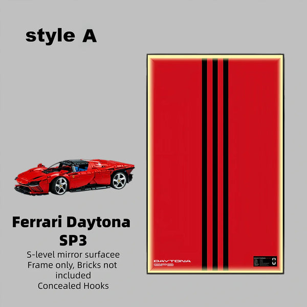 Wall Display Frame For LEGO® Technic™ Supercar Ferrari SP3 42143. （Model not included）