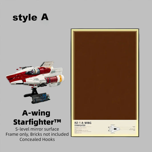Wall Display frame for LEGO® STAR WARS™ 75275 A-wing Starfighter™(Model Not Included)