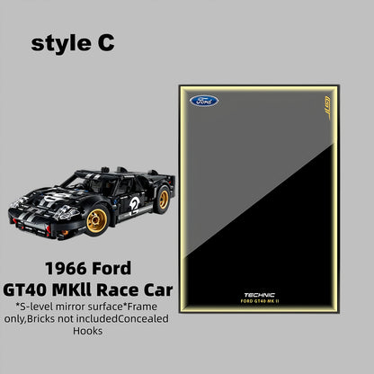 Wall Display Frame for LEGO® Technic™ 1966 Ford GT40 MKII Race Car Mid-Size Car 42223(Model Not Included)