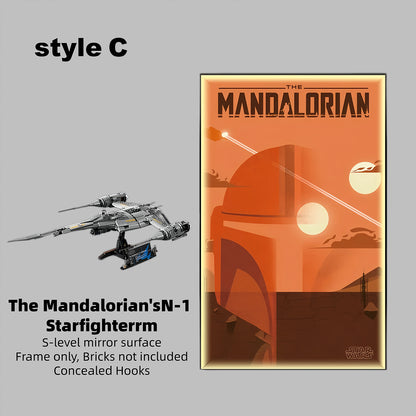 Wall Display Frame For LEGO® STAR WARS™ 75442 The Mandalorian's N1 Starfighter™ (Model Not Included)