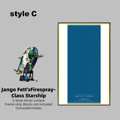 Wall Display frame for LEGO® STAR WARS™ 75409 Jango Fett's Firespray-Class Starship(Model Not Included)