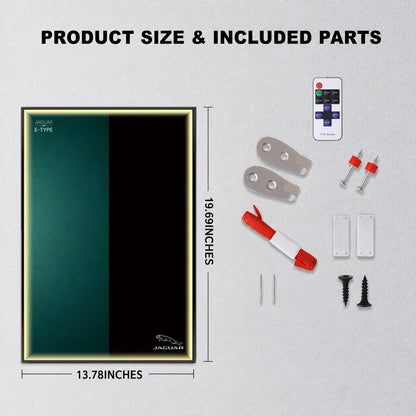 Wall Display Frame For Lego 11381 ICONS JAGUAR E-TYPE(Model not included)