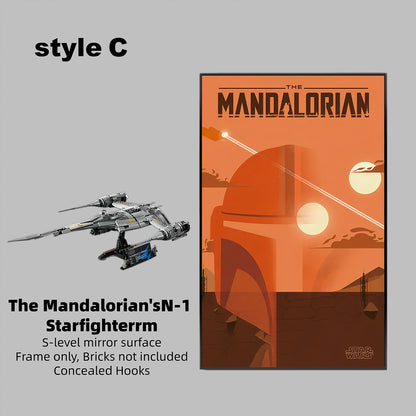 Wall Display Frame For LEGO® STAR WARS™ 75442 The Mandalorian's N1 Starfighter™ (Model Not Included)