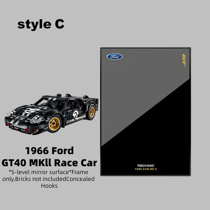Wall Display Frame for LEGO® Technic™ 1966 Ford GT40 MKII Race Car Mid-Size Car 42223(Model Not Included)