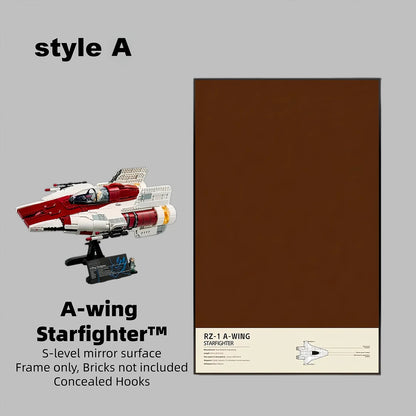 Wall Display frame for LEGO® STAR WARS™ 75275 A-wing Starfighter™(Model Not Included)