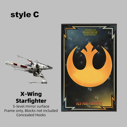 Wall Display Frame for LEGO® 75355 Star Wars™ X-Wing Starfighter™(Model Not Included)
