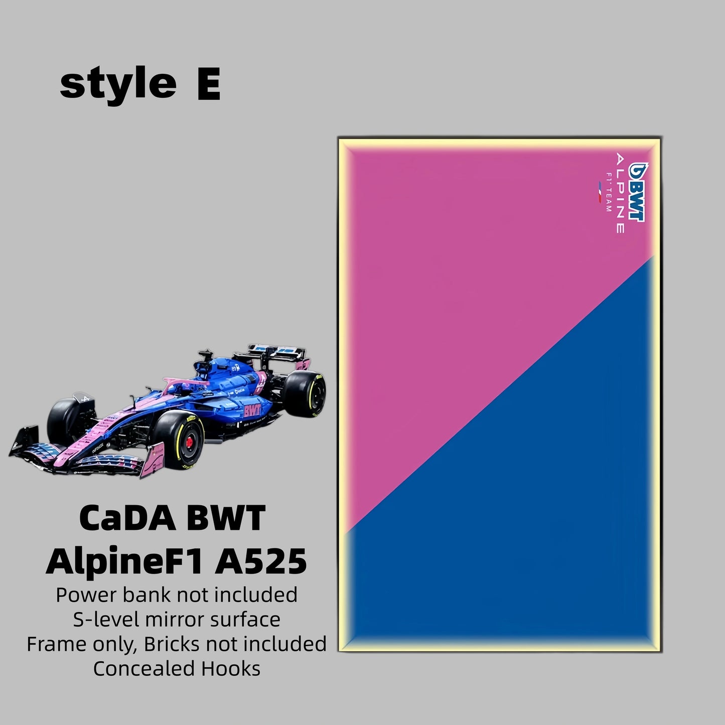 Wall Display Frame For CaDA BWT Alpine F1 A525(Model Not Included)