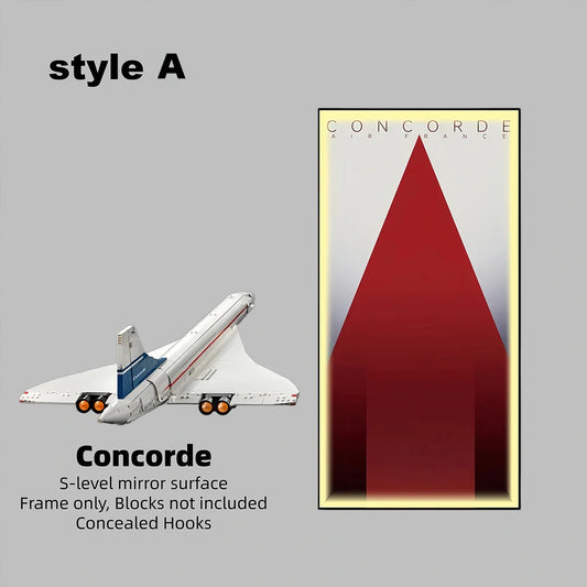 Wall Display Frames for LEGO® ICONS Concorde 10318(Model Not Included)