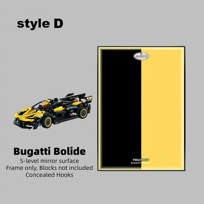 Wall Display Frame For LEGO® TECHNIC™ Bugtti Bolide Mid-Size CAR 42151(Model Not Included)