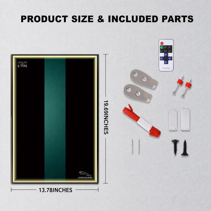 Wall Display Frame For Lego 11381 ICONS JAGUAR E-TYPE(Model not included)