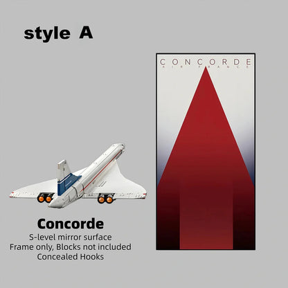 Wall Display Frames for LEGO® ICONS Concorde 10318(Model Not Included)